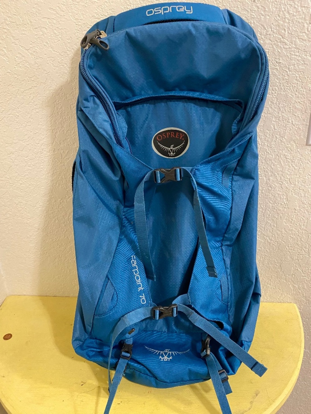 Osprey Blue Farpoint 70  Travel Backpack